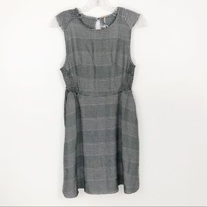 Free People Houndstooth Plaid Fit & Flare Dress Size Small